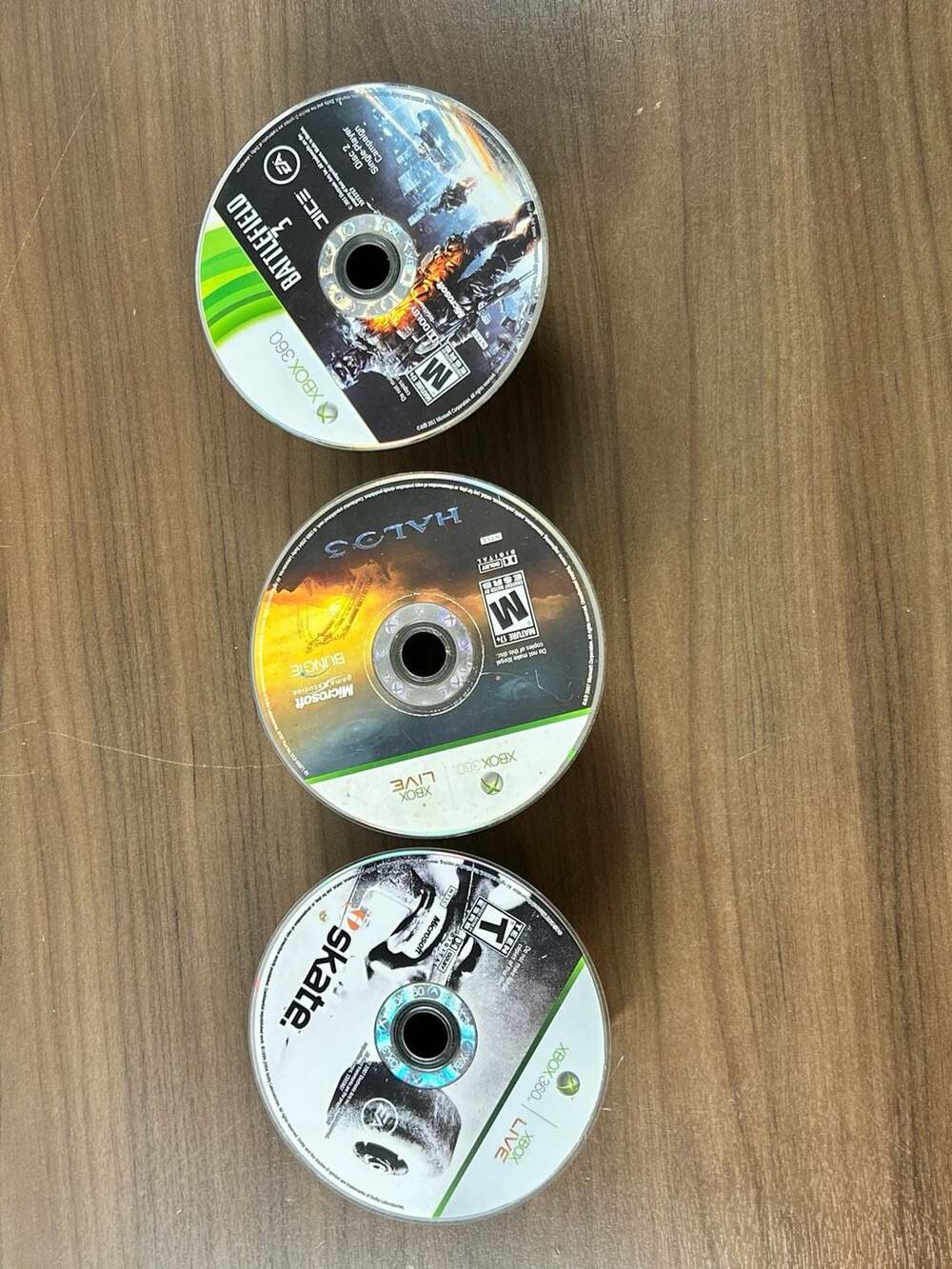 Xbox 360 Game Lot Halo 3 Skate Battlefield 3 Disc 2 Only Loose Discs Untested